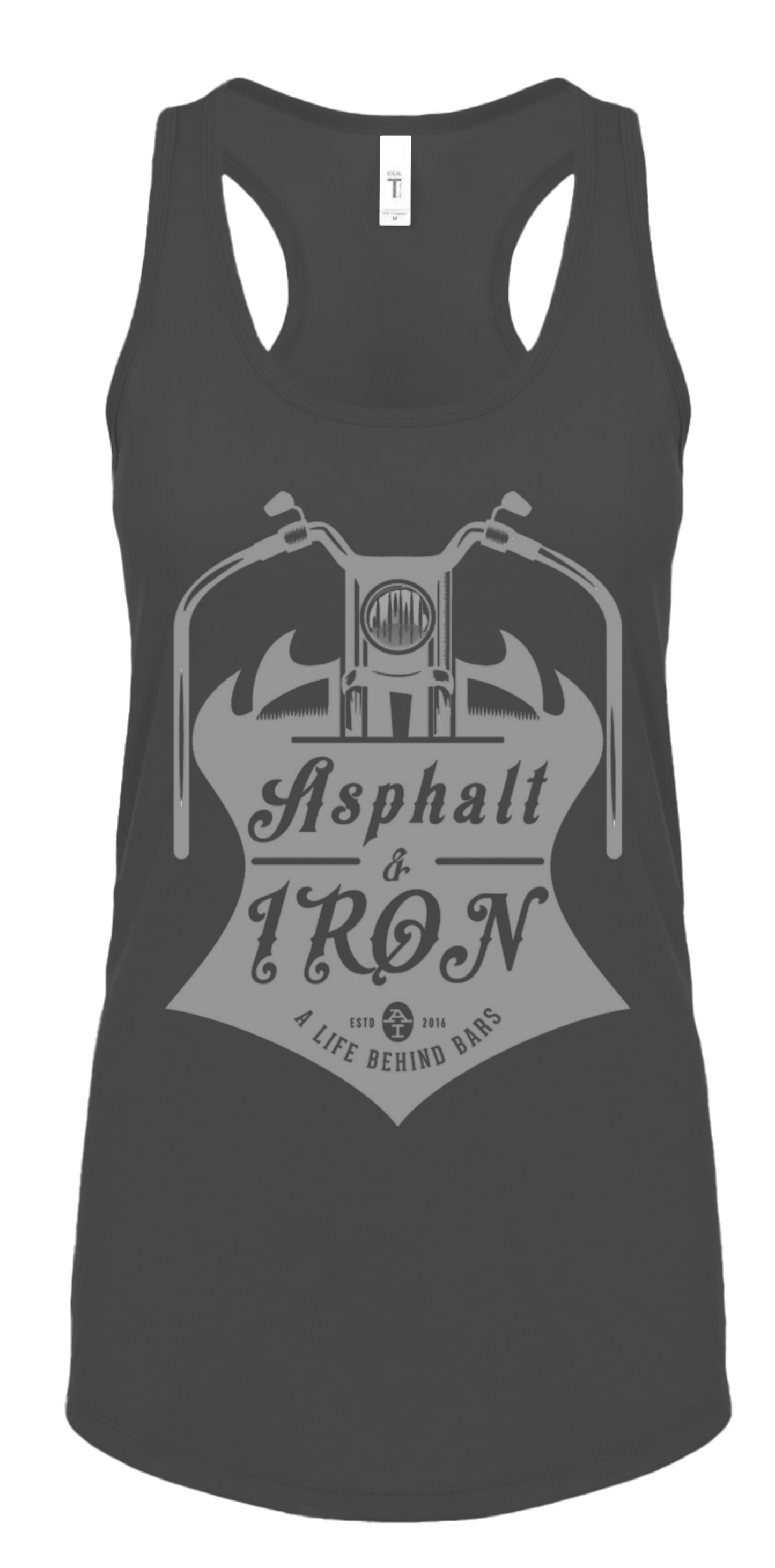 Asphalt and Iron Women's New White Logo tank