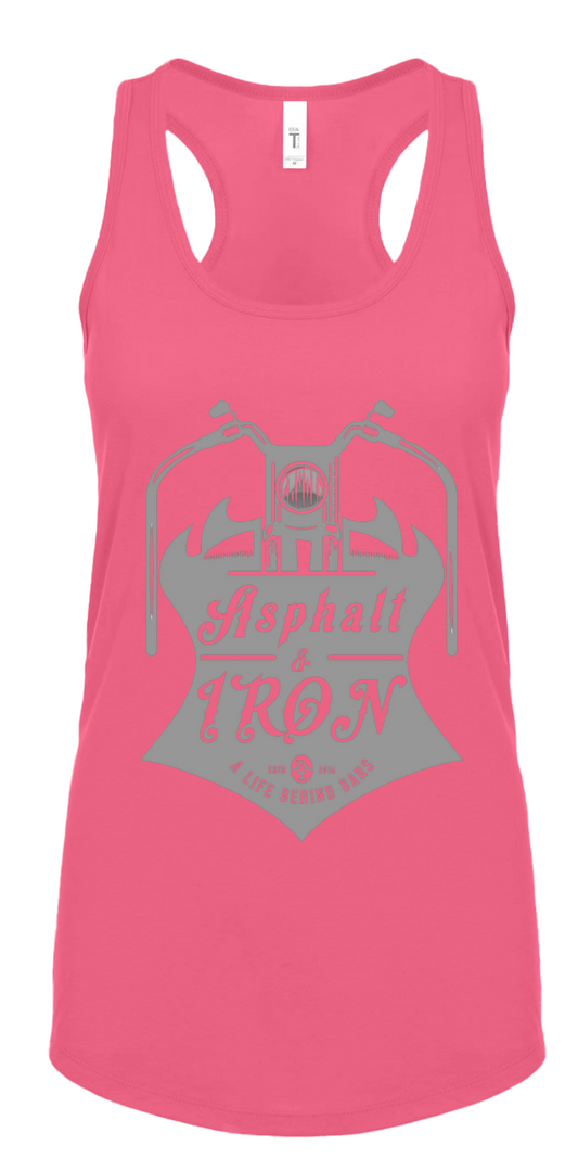 Asphalt and Iron Women's New White Logo tank